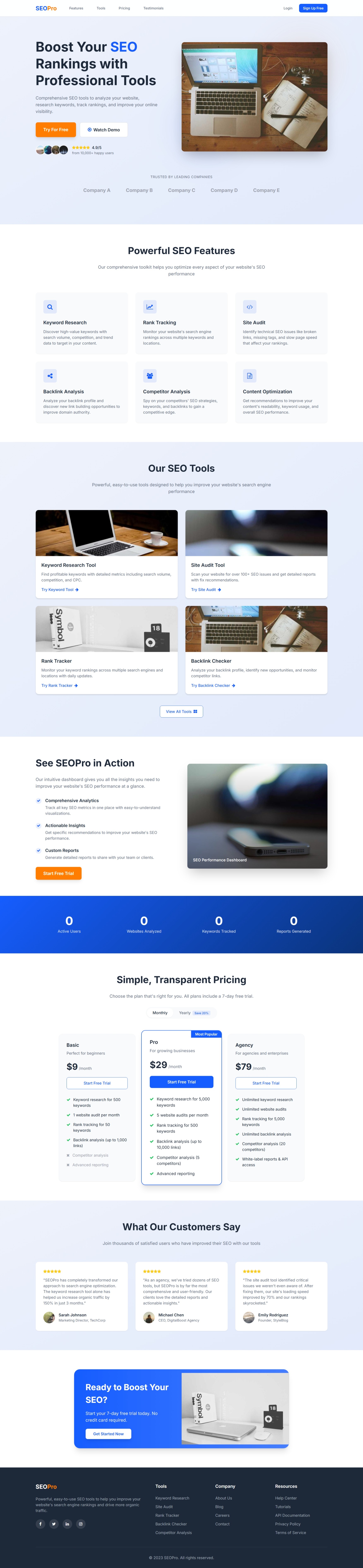 英文版SEO服务商网站模板
